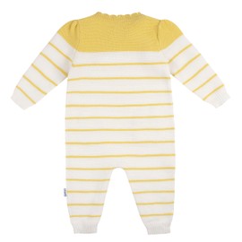 Gerber Baby Girls' Sweater Knit Romper Jumpsuit, Yellow Fox, 3-6 Months