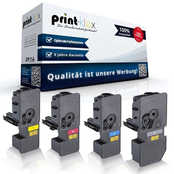 4 x Print-Klex Toner Cartridges Compatible with Kyocera Ecosys M5521cdn