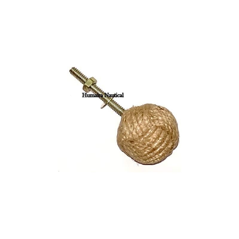 12 Knotty Door knobs - Nautical Drawer pulls - Jute