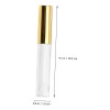 30piezas Tubos Vacíos De Brillo Labial Circular Tapa Dorada