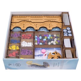 TowerRex Organizer for Wyrmspan Board Game, Storage Insert for Cards, Tokens and Dice, Accessories Upgrade, Component Trays