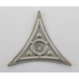 POLISHED SATIN NICKEL DECORATIVE BRASS STAIR DUST CORNER