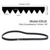 uxcell 2pcs 450J8 PJ V-Ribbed Belt 8 Ribs 45" Length