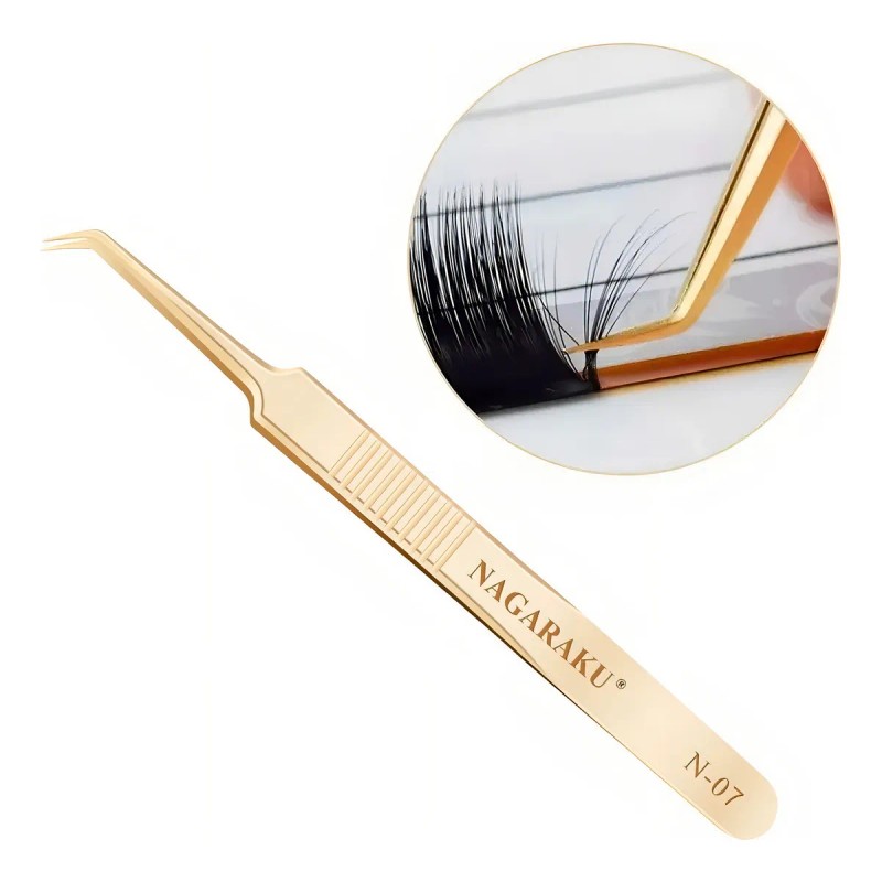 pinza L Nagaraku N-07 Para Pestañas De Volumen