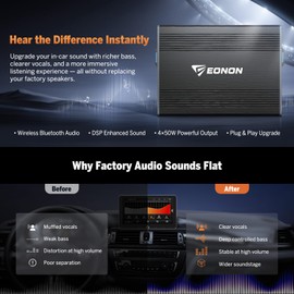Eonon DSP Digital Amplificatore box 4CH × 40W uscita EQ Mode spina di alimentazione per Car Stereo Headunit A304