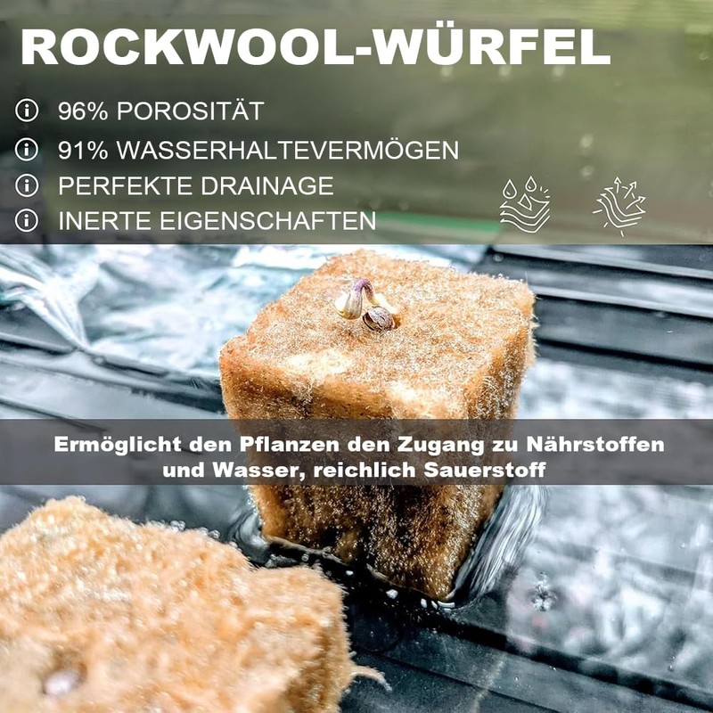 Voarge Rockwool Cultivation, Rockwool Cube, Rock Wool Insulation for Bottomless