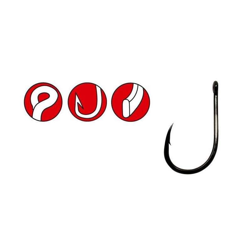 Gamakatsu Power Carp Ring Eye - 10 Fishing Hooks for