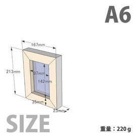 OLD ASHIBA Easy Frame A6 Size Unpainted Scaffolding Plank Old Wood Vintage Photo Frame