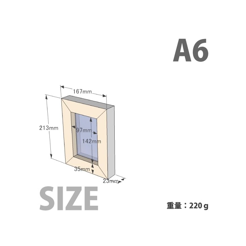 OLD ASHIBA Easy Frame A6 Size Unpainted Scaffolding Plank Old