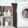 Honjourai Wicker Storage Basket with Lid,Rattan Shelf Basket with Removable