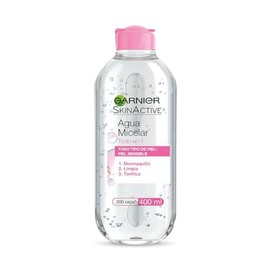 Garnier. Agua Micelar Desmaquillante para Todo Tipo de Piel 400 ml  Jaloma. Agua de Rosas Tónico Facial 250ml                                         