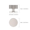 Amerdeco 4 Pack Brushed Satin Nickel Cabinet Knobs Single Hole