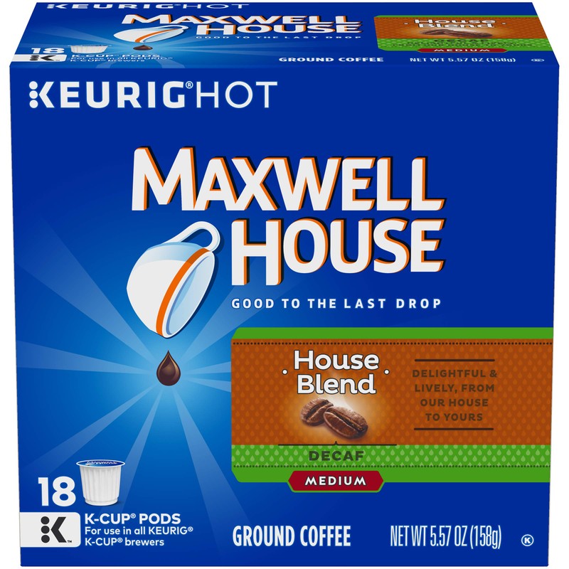 Maxwell House Decaf House Blend Medium Roast K-Cup Coffee Pods