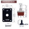 DMWD Waterproof Momentary Toggle Switch (ON)-Off-(ON) Up Down Polarity Reverse