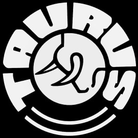 Taurus Gun Logo Vinyl Sticker Decal 3.6 by 3.6 White