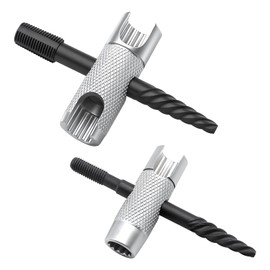 KCMOSGI 2 Pcs Grease Fitting Tool, 4-in-1 Grease Zerk Fitting Tool, Grease Zerk Tool Fit 1/4"-28 SAE, 1/8"-NPT, M10x1 M8x1 and Hex Size 3/8" 5/16" 7/16" for Install & Remove