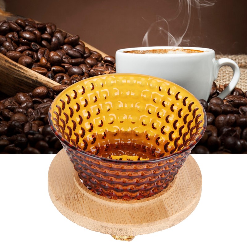 Coffee Pot Filter reusable glass Coffee Dripper Funnel Kettle Brewer