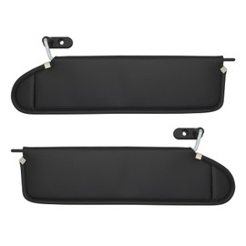 NHILES Driver & Passenger Side Sun Visor Fits for Jeep Wrangler 2003 2004 2005 2006 Replacement Sun Shade # 5HD811X9AC 5HD801X9AC (Black)