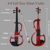 Ceciliec Electric Violin, 4/4 Full Size Solid Silent Fiddle with