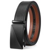 SKiporty Mens Belt Leather with Automatic Buckle Adjustable Ratchet Belts