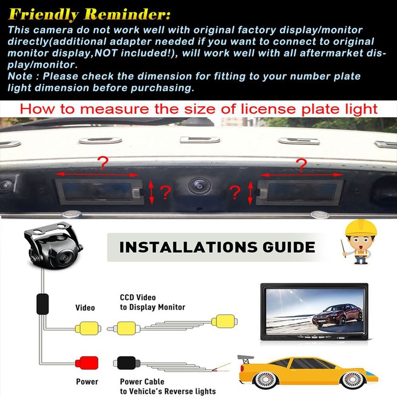 Reversing Camera for Toyota Highlander/RAV 4/BB/Hover G3 Coolbear Hiace/Kluger RX300