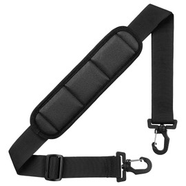 Hakuba KSB-WC01M Camera Bag Accessories, Shoulder Belt, Wide Cushion Belt, M, Wide Thickness Pad to Disperse Weight, High Strength Hook Parts, Black
