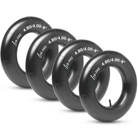 AR-PRO 4.80/4.00-8" Heavy Duty Inner Tube with TR-13 Straight Valve Stem for Wheelbarrows, Wagons, Mowers, Hand Trucks and More Graden Carts (4-Pack)