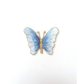 Small BUTTERFLY W1.5" X H1.3" Iron On Embroidered Applique Patch  3591