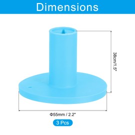 PATIKIL Rubber Golf Tees, 3 Pack Golf Rubber Tee Indoor Outdoor Practice Ball Holder for Driving Range Turf Mats, Blue
