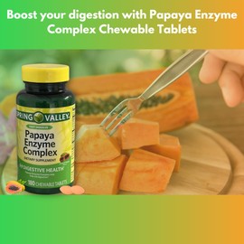 FUSION SHOP STORE Smart choices, meaningful life! Papaya Enzyme Chewable- Tablets Complex, 180 Count (Pack of 2)