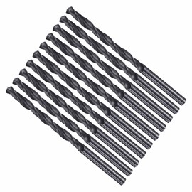 CoCud Drill Bit, 3.8mm Cutting Diameter, 4241 HSS Nitriding Black 118° Cutting Angle Versatile Bits - (Applications: for Drilling Plastic Wood Soft Metal), 10-Pieces