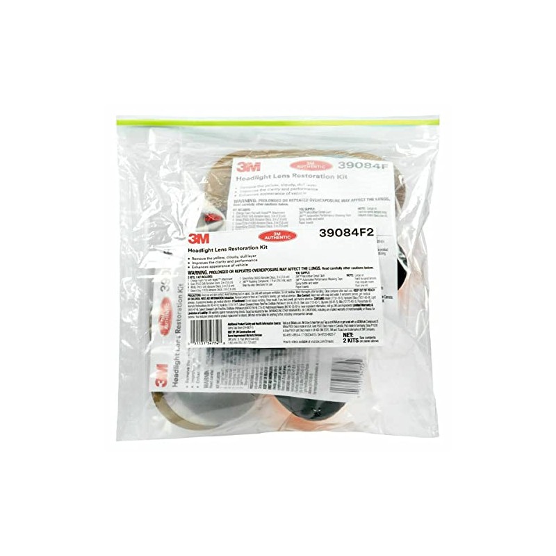 3M Headlight Lens Restoration Kit - Medium Duty 2-Pack