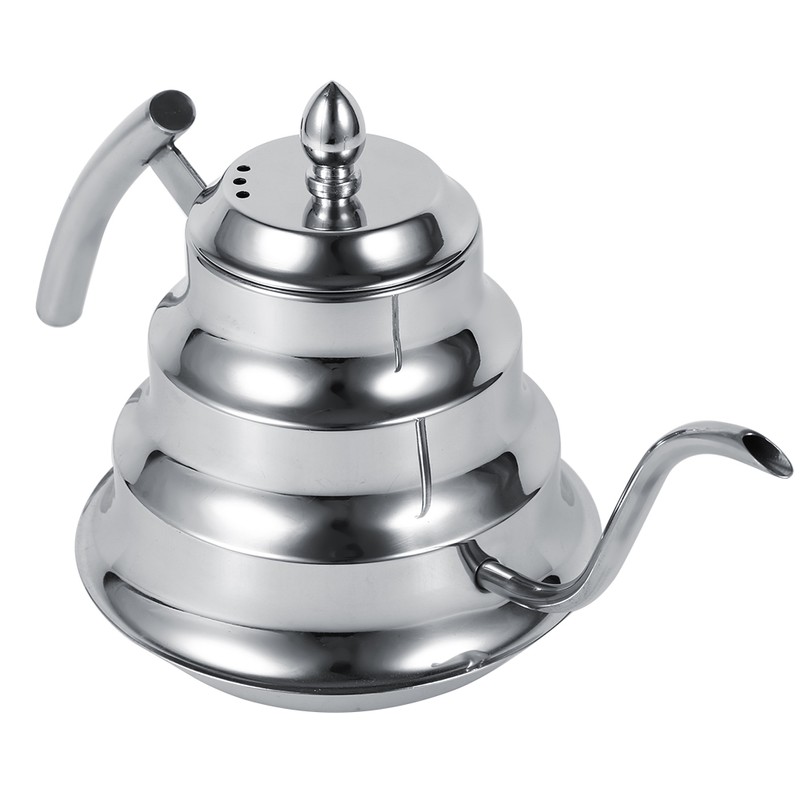 Bamboo Joint Design Stainless Steel Gooseneck Coffee Kettle Drip Pot