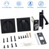 Dontay Pocket Door Passage Latches Lock,Flush Double Sided Rotation,Privacy (Bed/Bath)