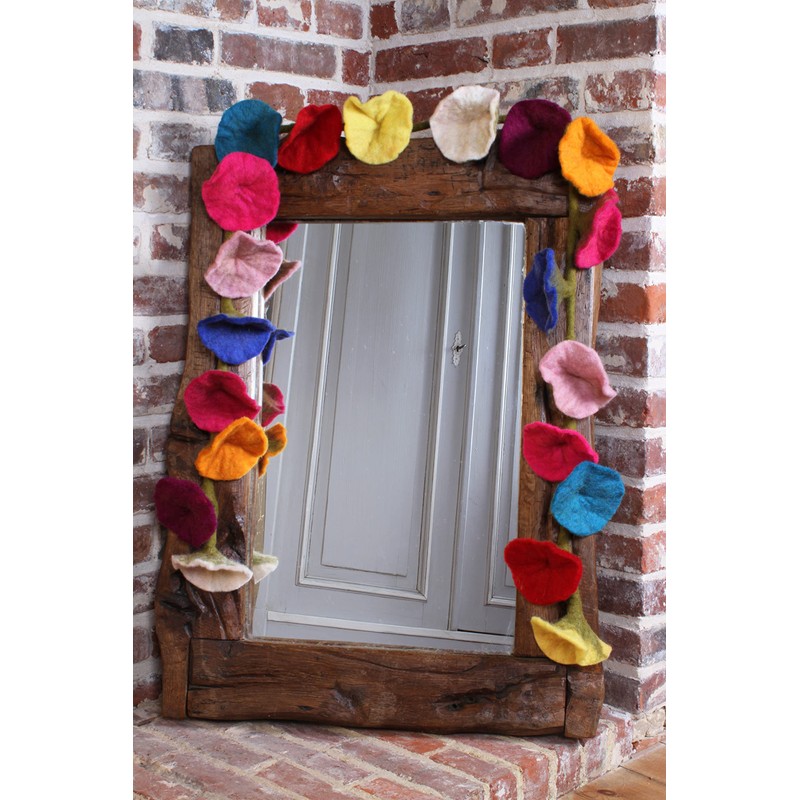 Pachamama Hand Felted 175 CM Flower Garland - Handmade Wool