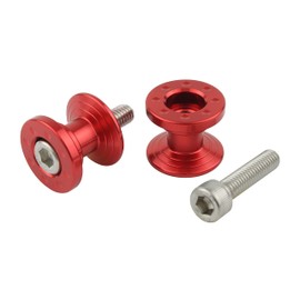 POSH FAITH Motorcycle Supplies Aluminum Touring Cargo Hook M6 Short, Red 004036-02