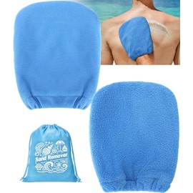 2 in 1 Sand Remover for Beach, 2Pcs Sand Wipe Off Mitts Bag Vacation Essentials for Kids Adults, Beach Day Accessories Must Haves for Women, Summer Family Needs Items Necessities