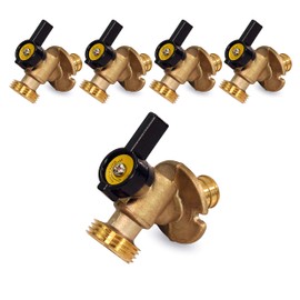 Midline Valve 69564Q-5 Quarter Turn Sillcock Bibb 3/4, Cast Brass (5Pack), 3/4 in. Pex Inlet x 3/4 in. MHT Hose Outlet, 5 Count