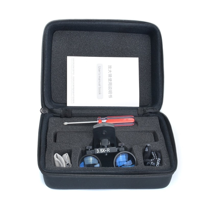 EUSTOMA Clip-on Magnifier Mini Binocular Magnifier for Glasses/Goggles Lightweight Plastic