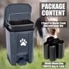 tebiete Dog Poop Trash Can Outdoors Pet Waste Station with