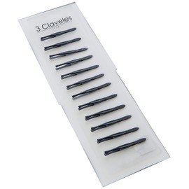 3 Nail Tweezers Wide Black 8 cm Set of 12