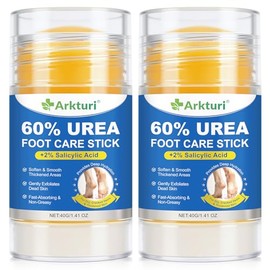 Crema de urea 60% con ácido salicílico 2% urea en barra para el cuidado de pies, crema de pies para pies secos agrietados, talones, rodillas, manos, c