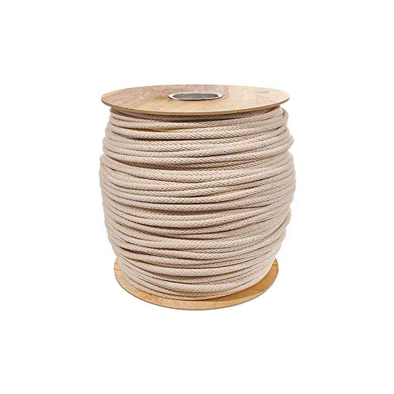 ROPE & CORD Solid Braided Cotton Sash Cord- Natural and