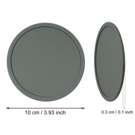 ONLYKXY 3pcs Round Silicone Coasters for Drinks,Universal Non-Slip Cup Mat Colorful Coffee Coasters for Table Desk Decor Home,Office,Bar,Kitchen,Hot & Cold Tea,Beer,Mugs,Cocktails (Black,Grey,Brown)