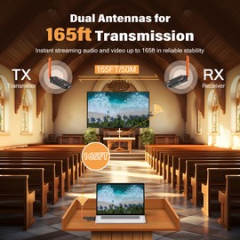 WELUSOPU Wireless HDMI Transmitter | Transmitter Only | 5G/1080P HD Cast Screen Streaming for Movie/PPT/Video/Picture - Requires Paired Receiver