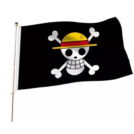 Bandera One Piece 1.5m X 90cm Luffy Piratas Roger Jolly Paja