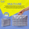 G4GADGET 2 Pack Jumbo Laundry Shopping Bags with Zips (100x70x30