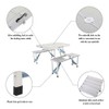 M-K Aluminum Folding Camping Picnic Table with 4 Bench Chair
