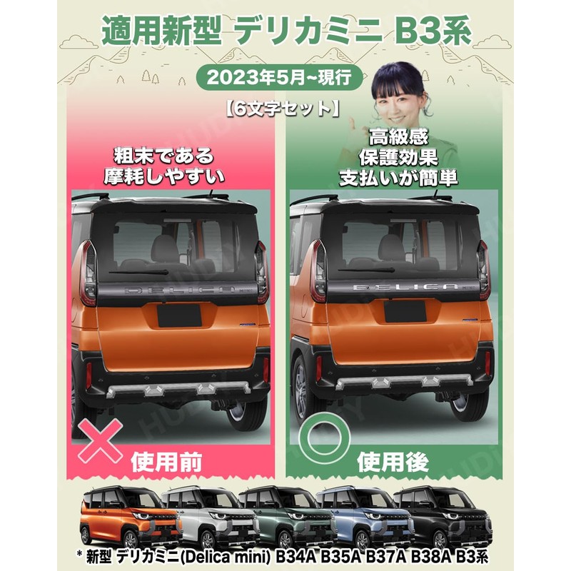 HUDIY Mitsubishi Delica Mini Tailgate Emblem DELICA MINI Emblem (May