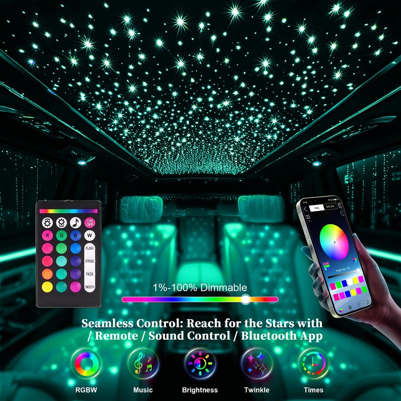 Starlight Headliner Kit 300pcs – Gift Idea | 16W RGBW